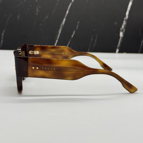 NEW GUCCI GG1261S 002 SUNGLASSES UNISEX HAVANA EYEWEAR - Picture 6 of 10